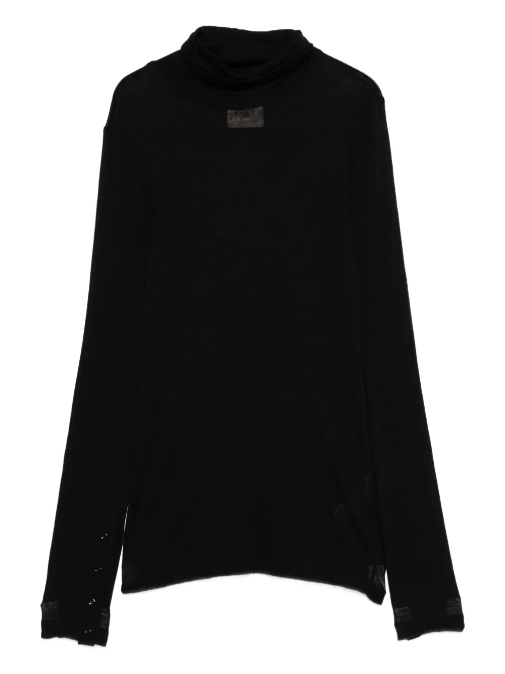 high-neck top