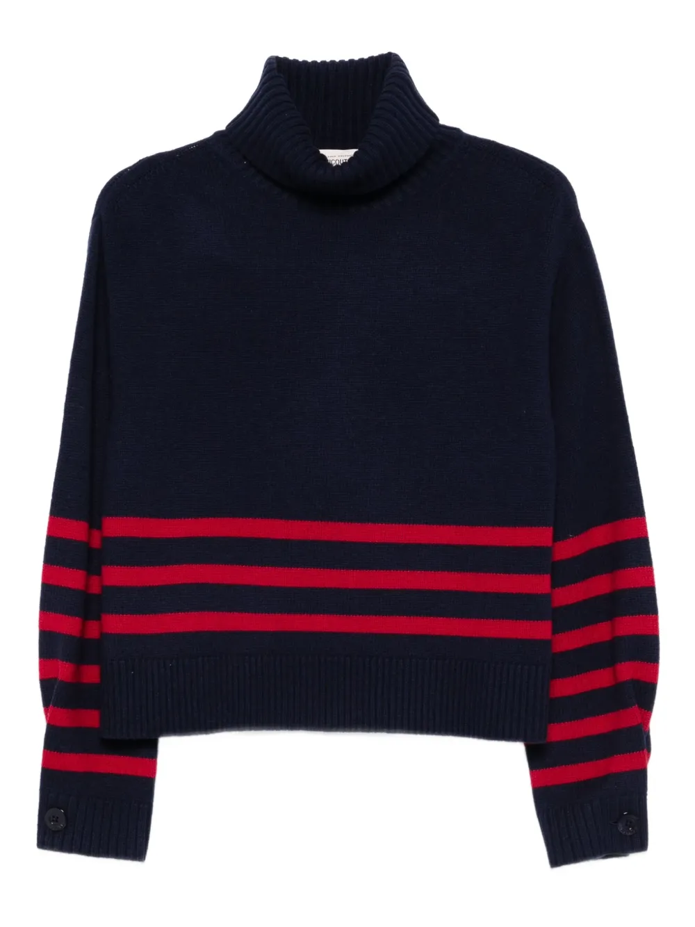 stripe turtleneck sweater