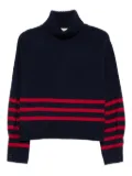 Semicouture stripe turtleneck sweater - Blue