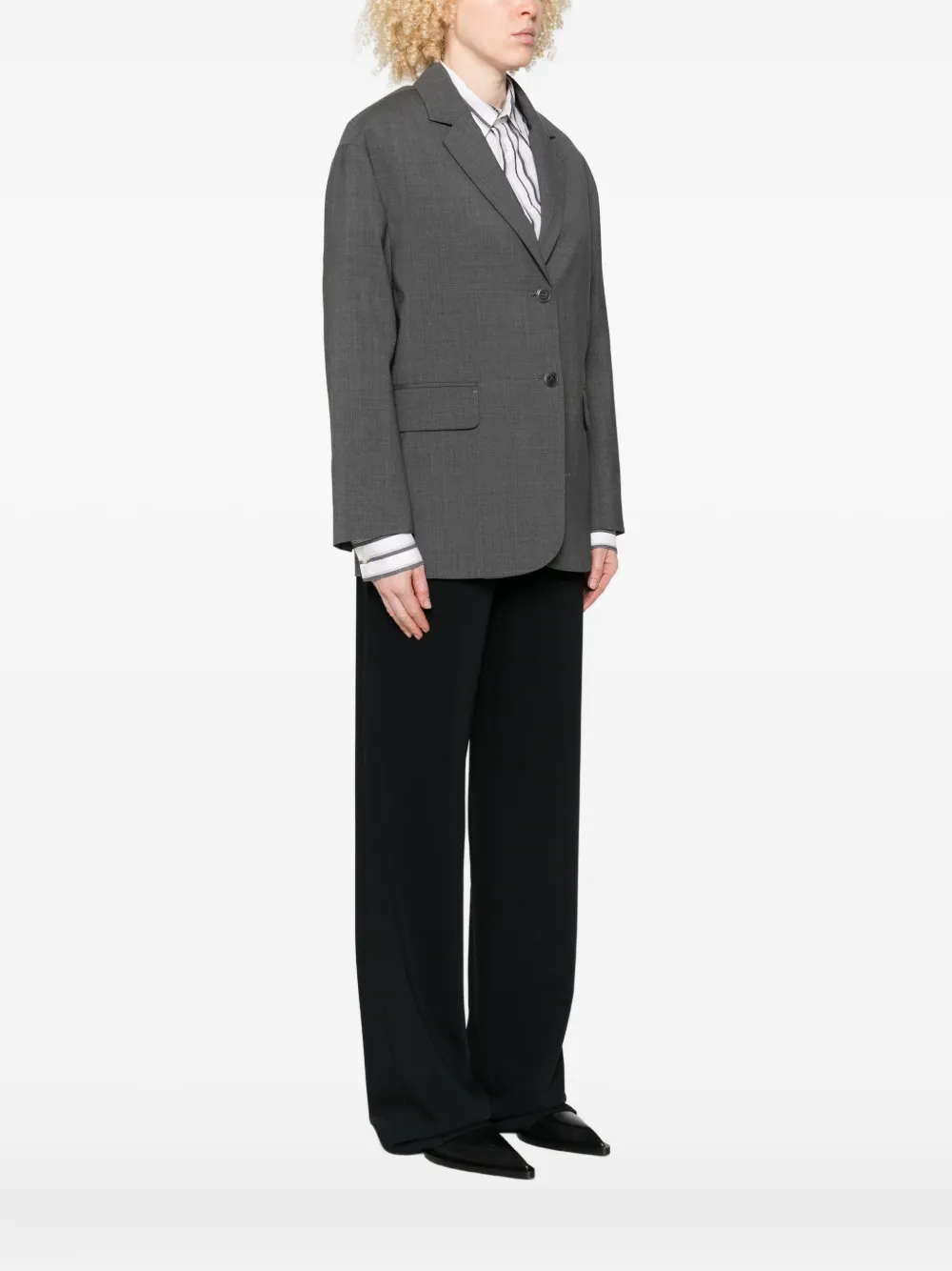 Ermanno Scervino Single-breasted Blazer In Gray