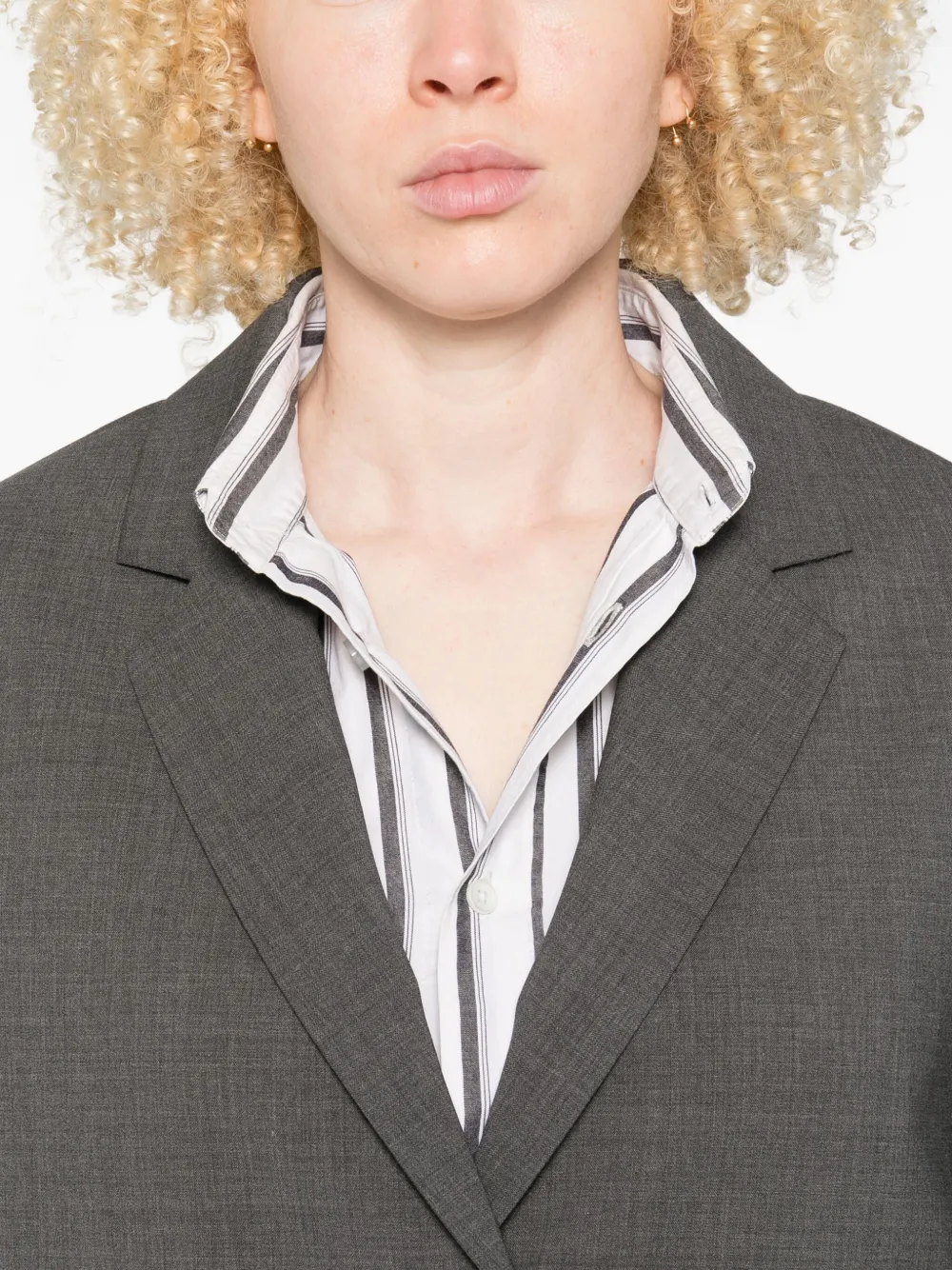 Ermanno Scervino Blazer met enkele rij knopen Grijs