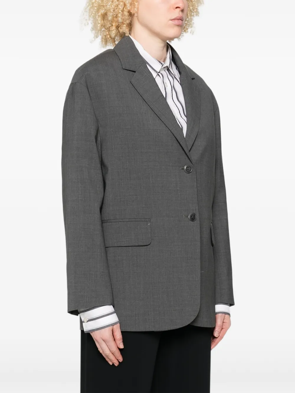 Ermanno Scervino Blazer met enkele rij knopen Grijs