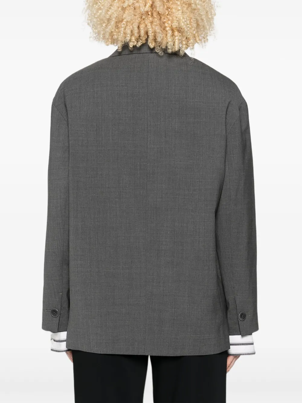 Ermanno Scervino Blazer met enkele rij knopen Grijs