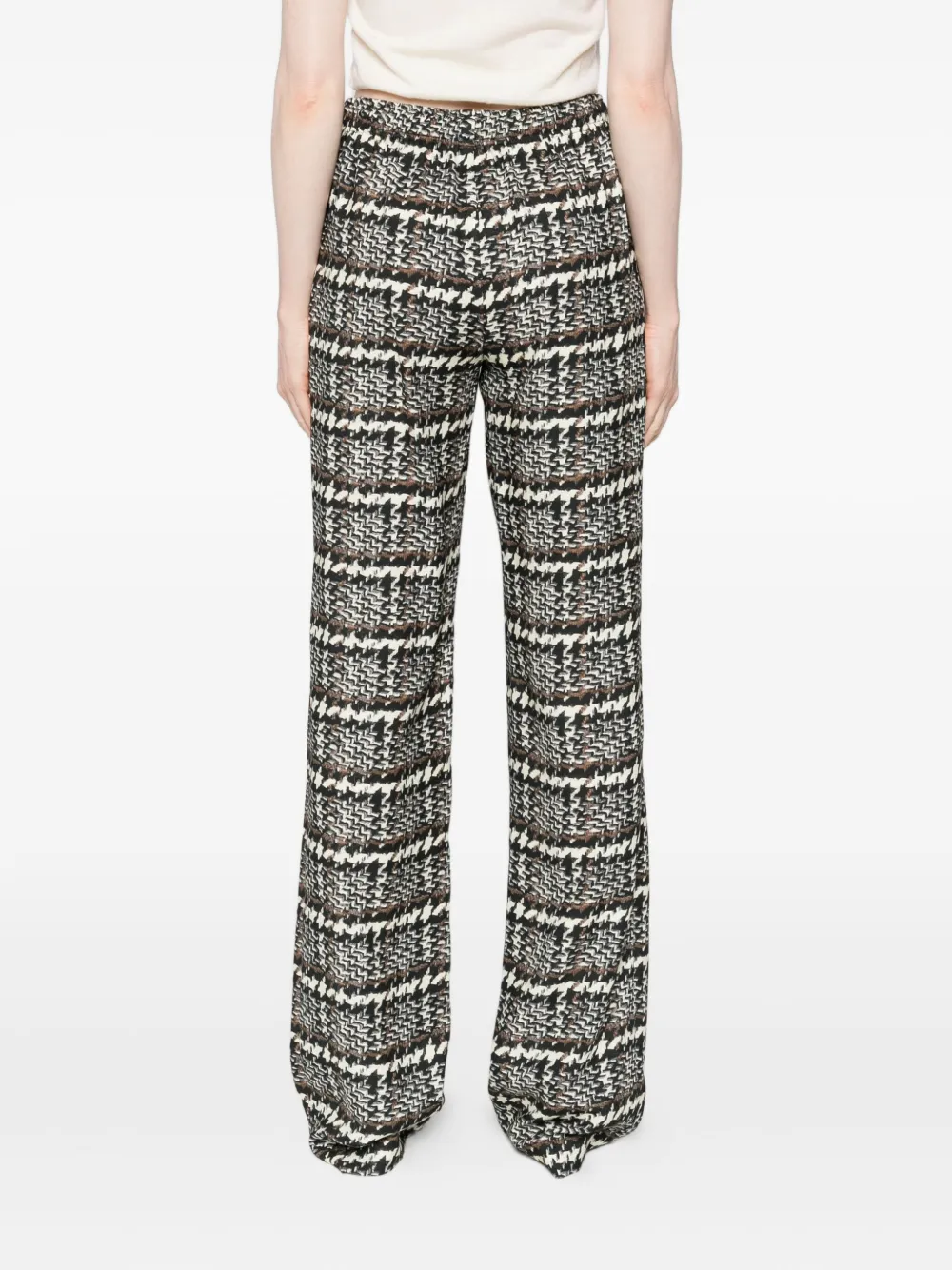 Ermanno Scervino Geruite broek Zwart