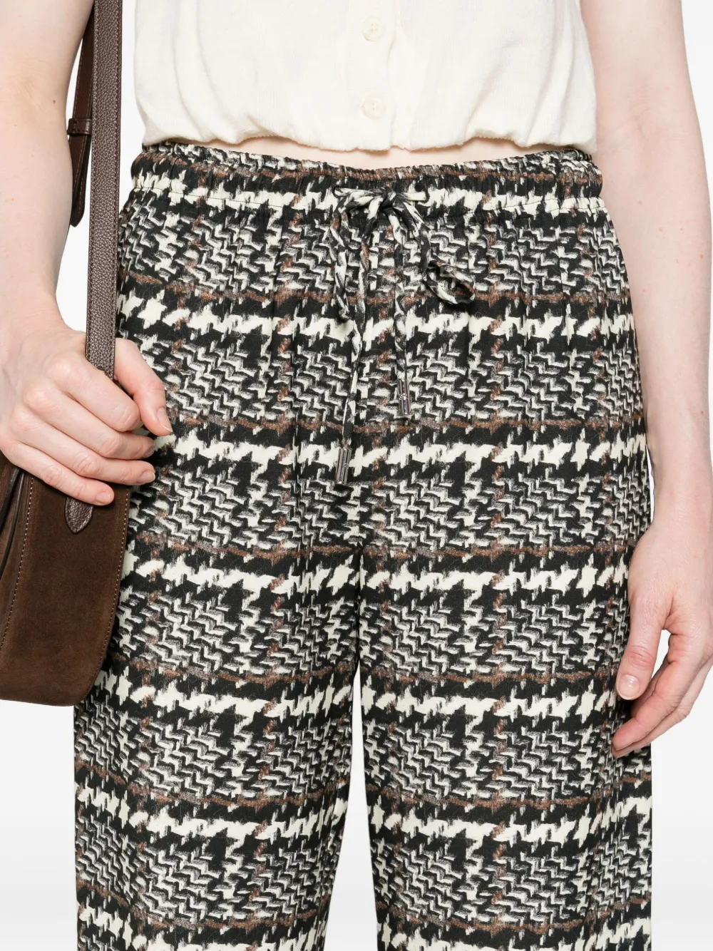 Ermanno Scervino Geruite broek Zwart