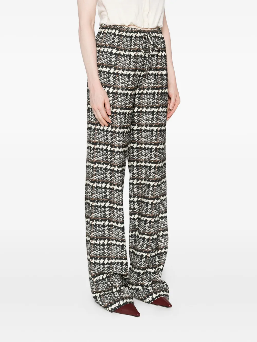Ermanno Scervino Geruite broek Zwart