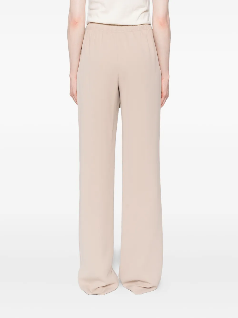 Ermanno Scervino Broek met wijde pijpen en trekkoord Beige