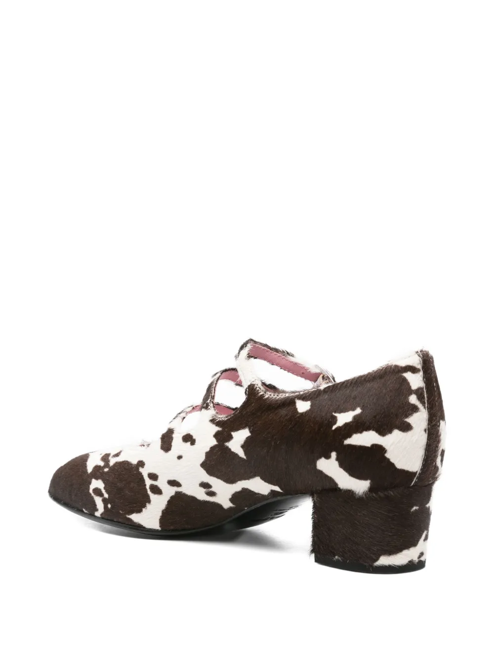 Carel Paris Calf Hair Buckle Pumps In Brown