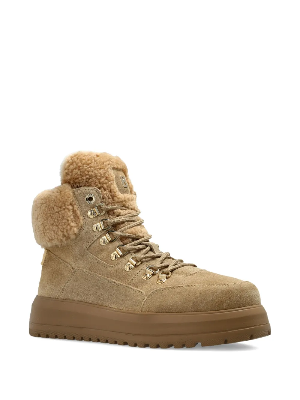 Bogner Lace-up Shearling Boots In Neutral