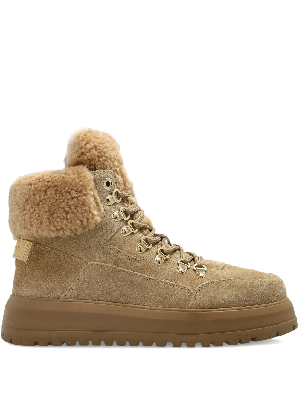 Bogner Lace-up Shearling Boots In Neutral