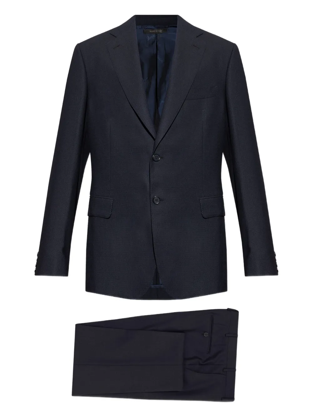 Brioni single-breasted wool suit Blauw