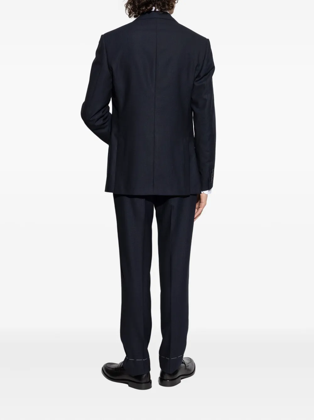 Brioni Wollen pak met enkele rij knopen Blauw