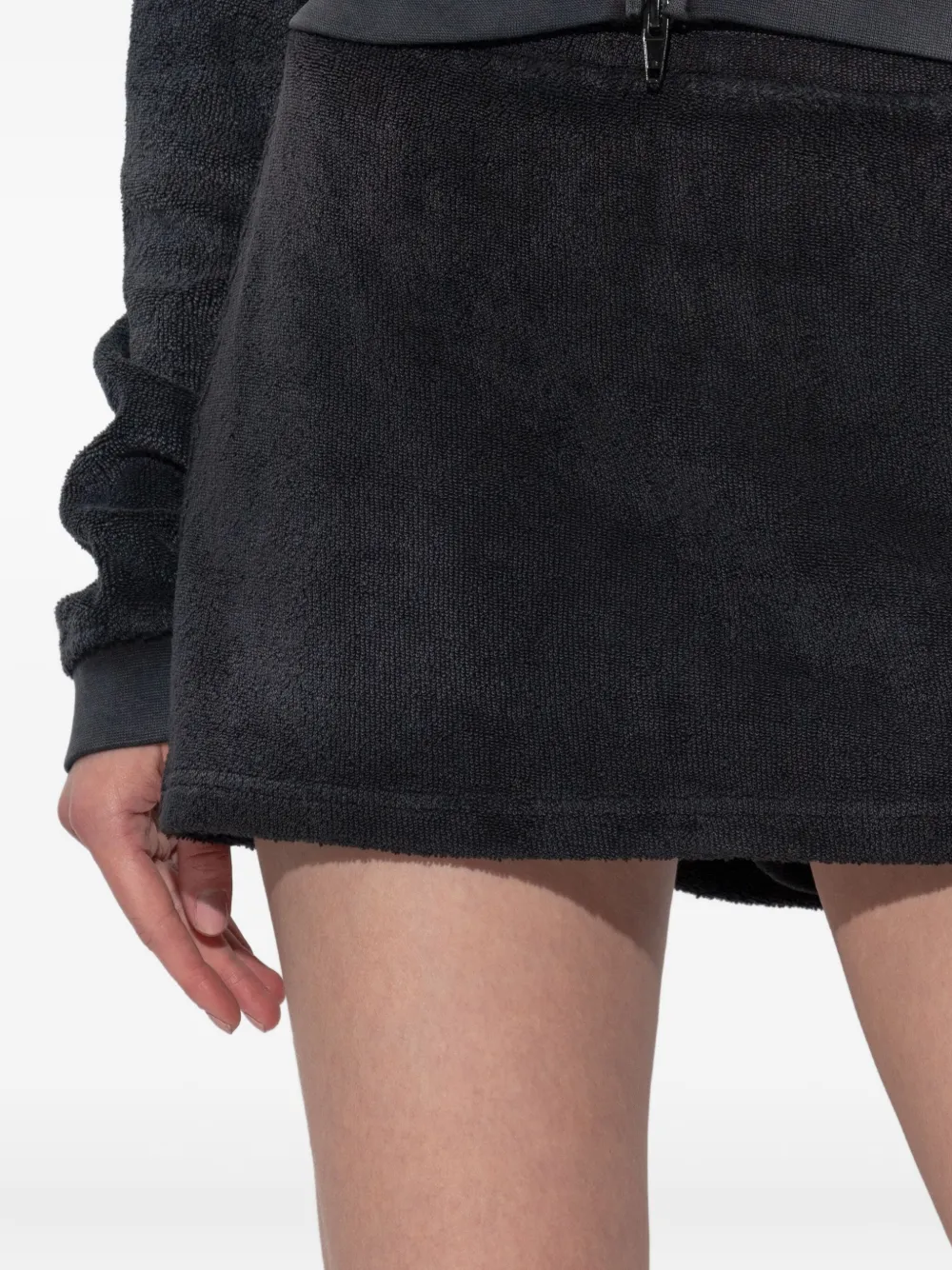 Alexander Wang embroidered cotton mini skirt Zwart