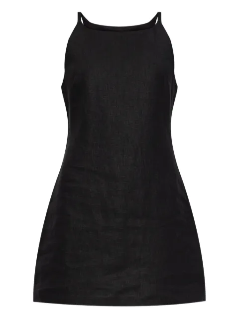 Posse square-neck linen mini day dress