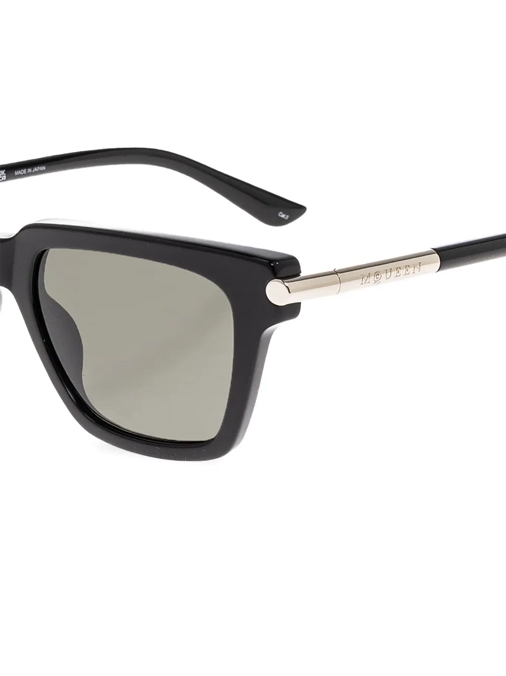Alexander McQueen Eyewear T-bar Icon square-frame sunglasses Zwart