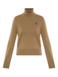 AMI Paris logo-embroidery turtleneck sweater - Neutrals