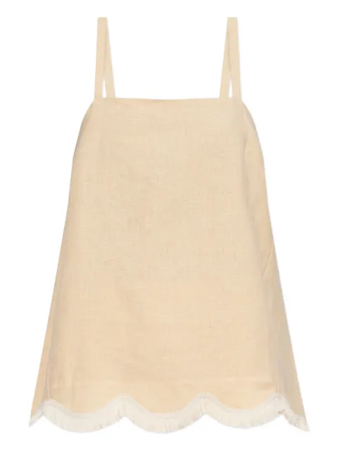 Posse Essie scalloped-hem fringed top