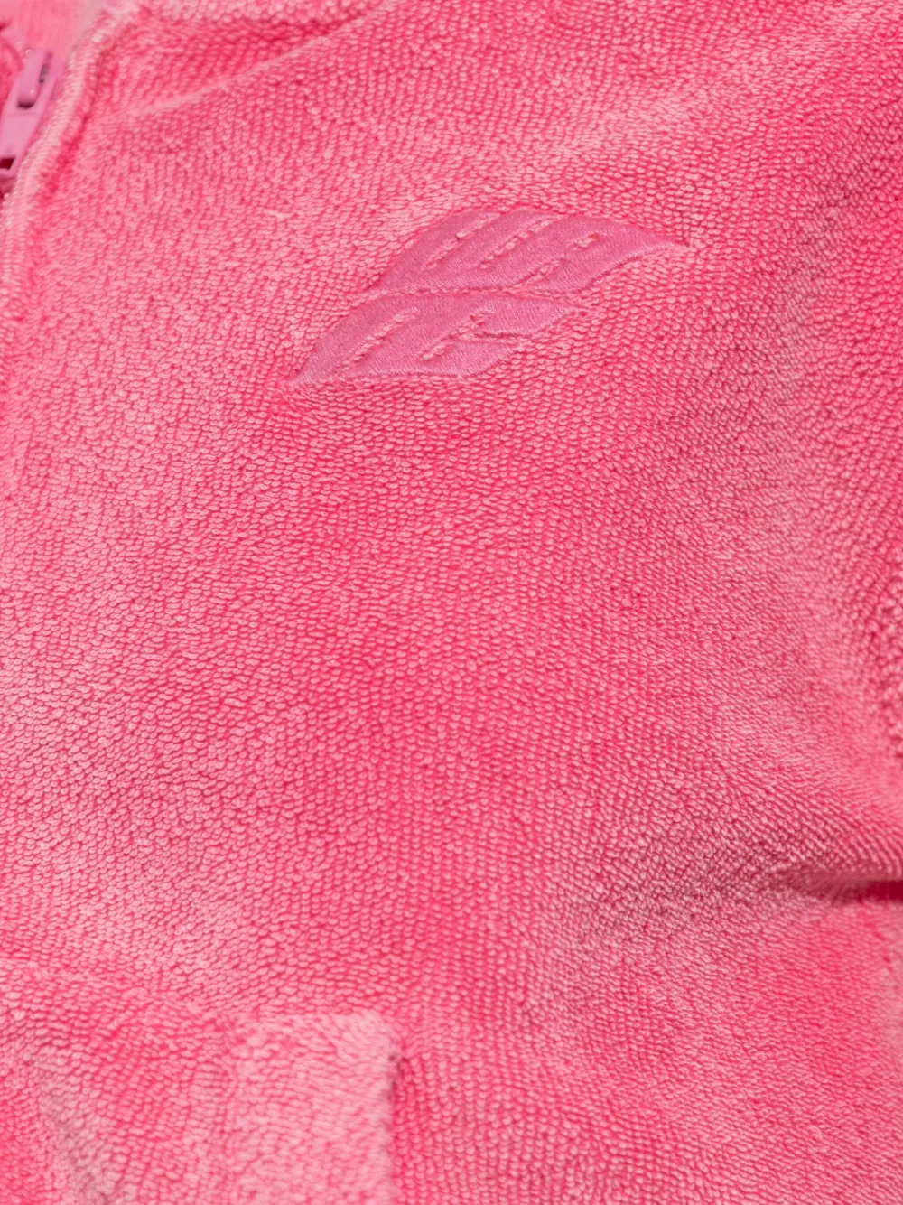 Alexander Wang leaf-embroidered hooded zip-up top Roze