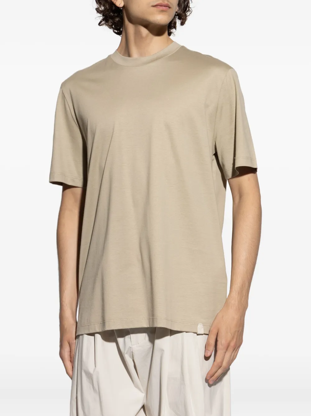 Brioni T-shirt met ronde hals Beige