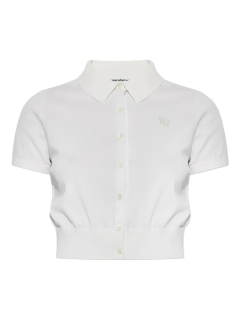 Alexander Wang button-front short-sleeve knit top