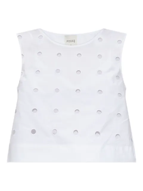 Posse Peggy eyelet sleeveless top