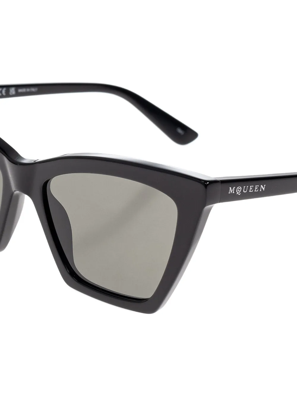 Alexander McQueen Eyewear Zonnebril met cat-eye montuur Zwart