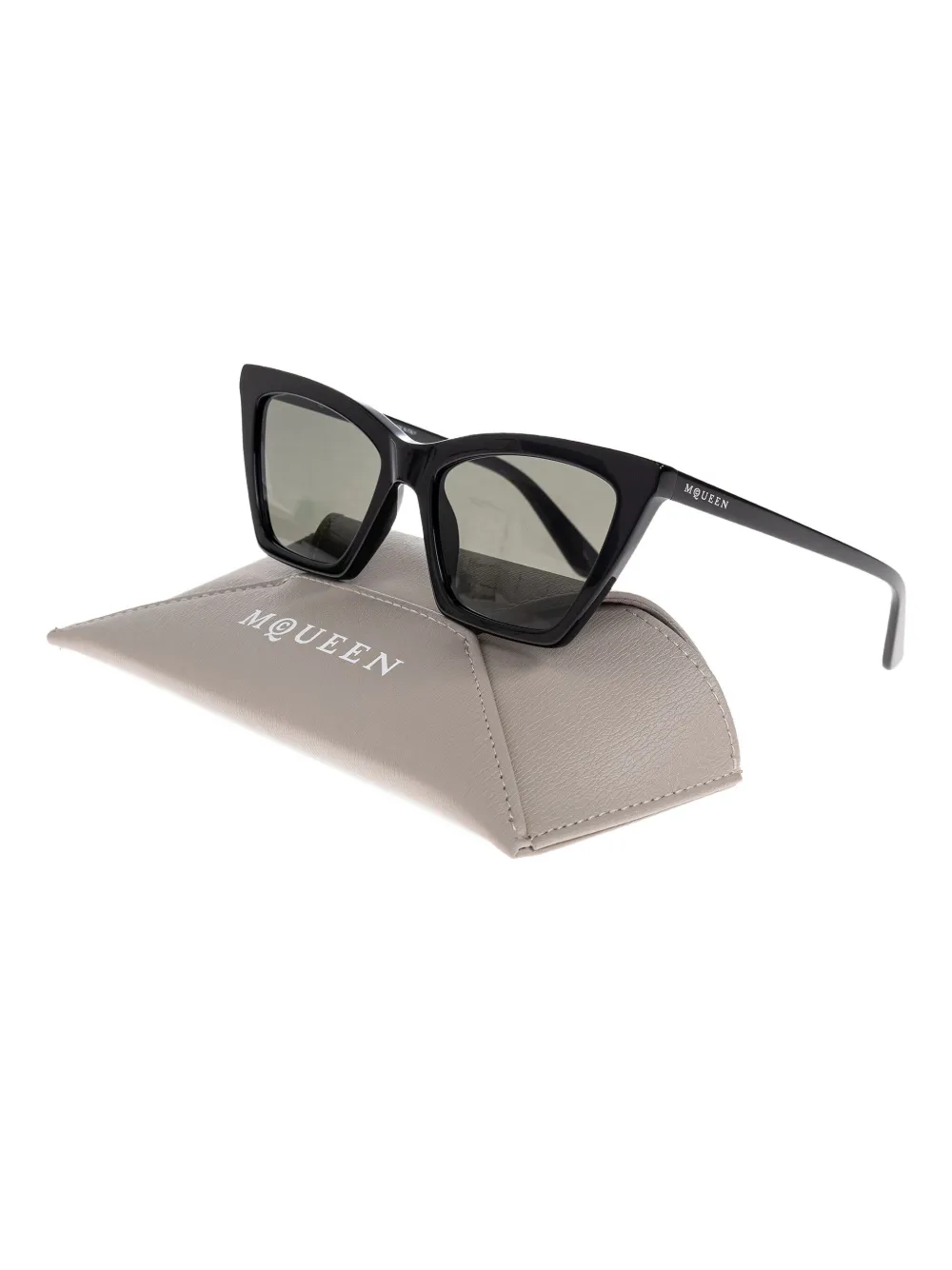 Alexander McQueen Eyewear Zonnebril met cat-eye montuur Zwart
