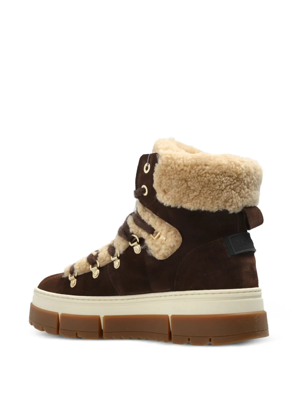 BOGNER Sneakers met lammy afwerking - Bruin