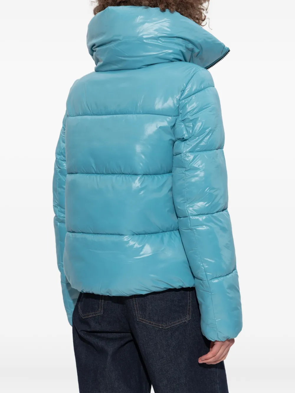Save The Duck Mod. Isla High-neck Quilted Jacket In Blue
