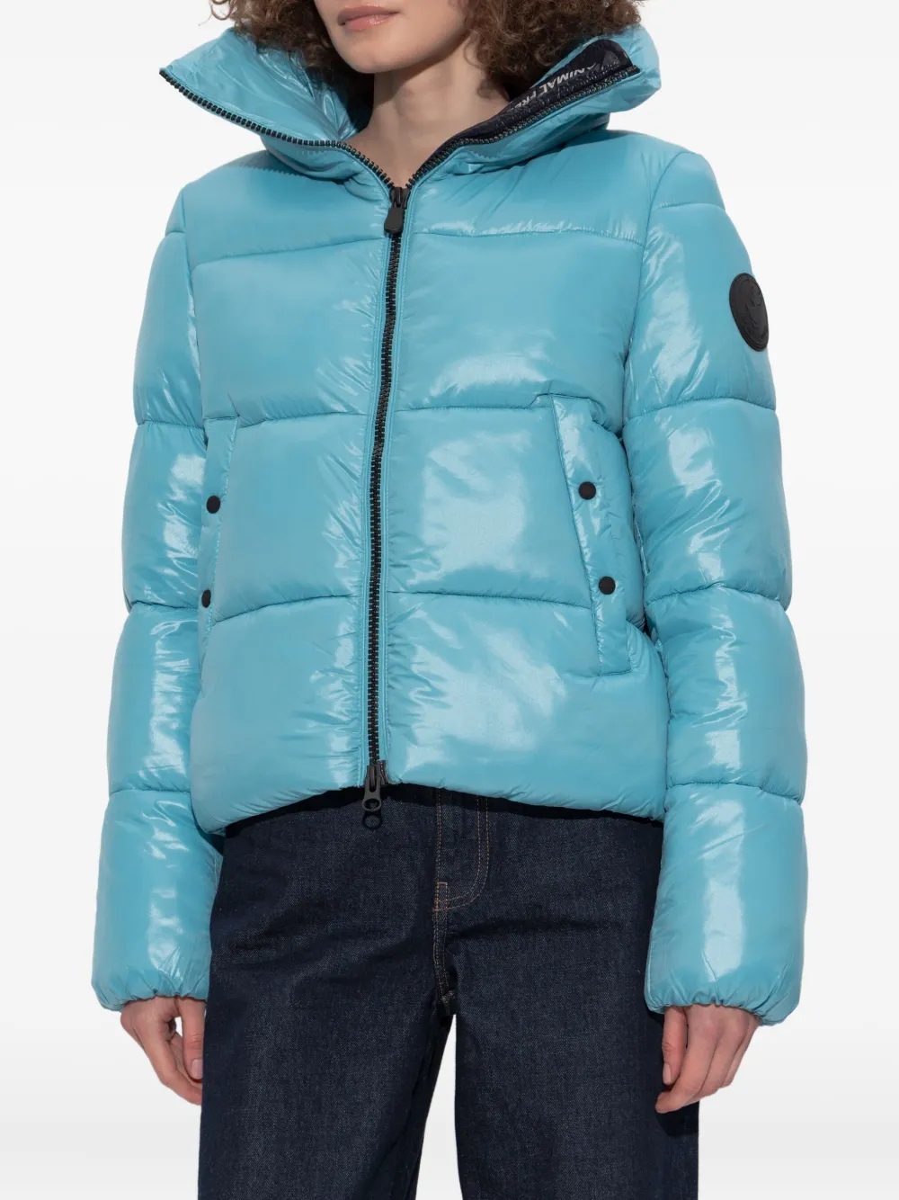 Save The Duck Mod. Isla High-neck Quilted Jacket In Blue
