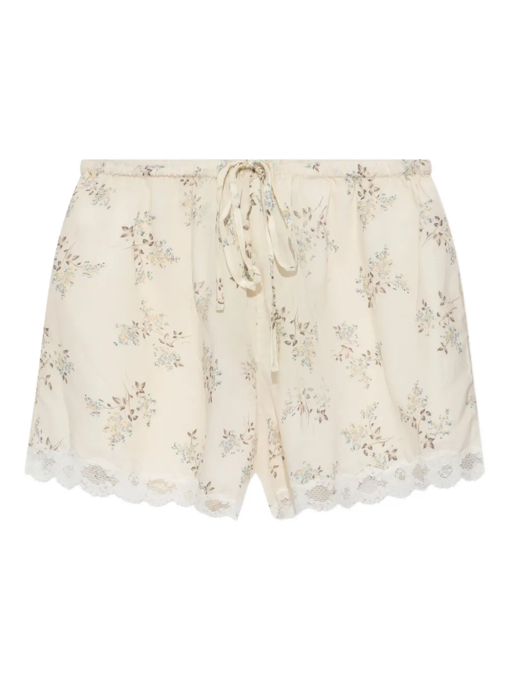 Posse Elodie floral lace-trimmed shorts | Neutrals | Image 1