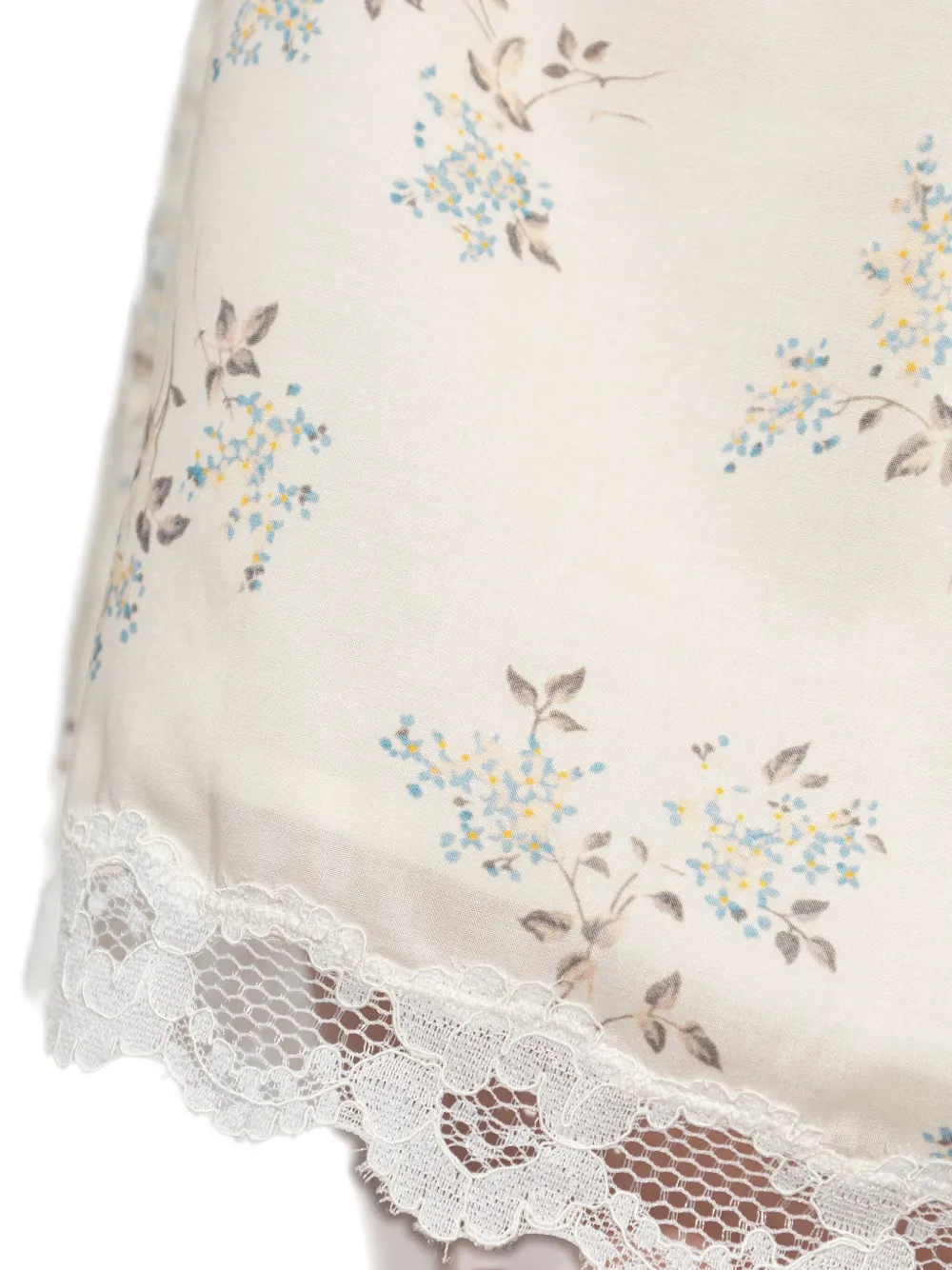 Posse Elodie Floral Lace-trimmed Shorts In Multi