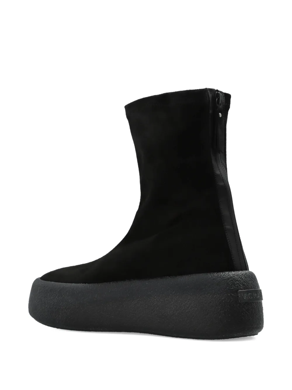 Vic Matie stretch-fabric platform trainers Black
