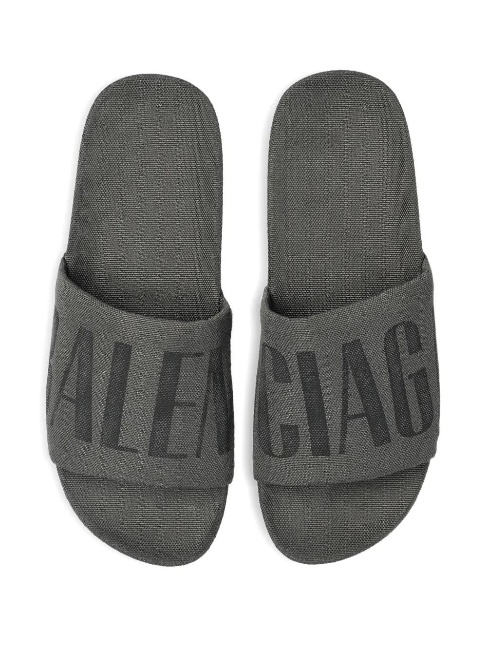 Balenciaga Slippers met logoprint Grijs