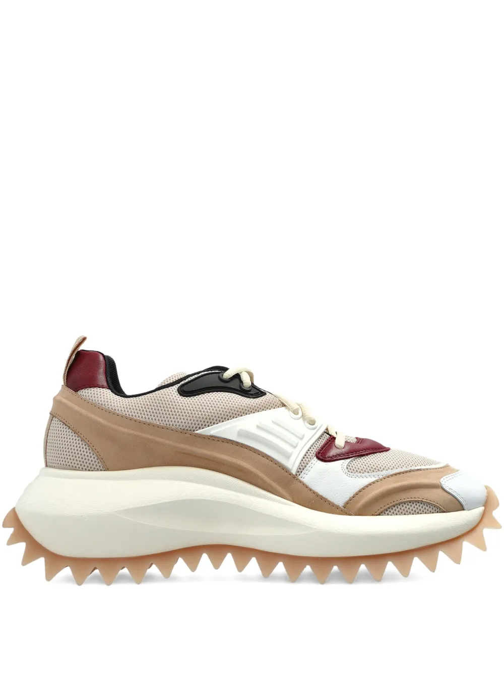 Vic Matie Lace-up Panelled Sneakers In Neutral