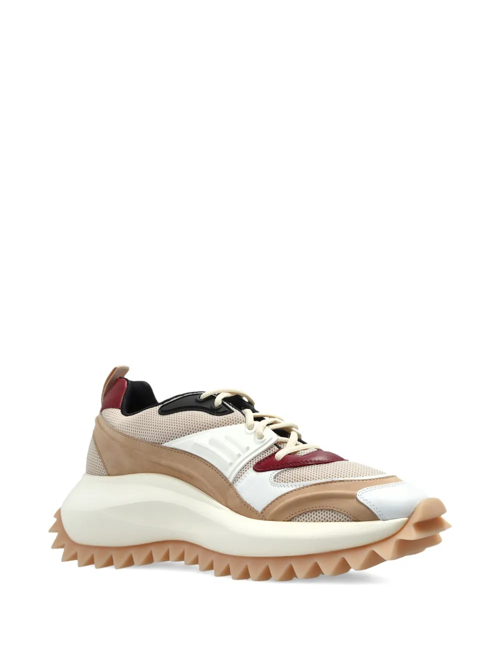 Vic Matie lace-up panelled sneakers Neutrals