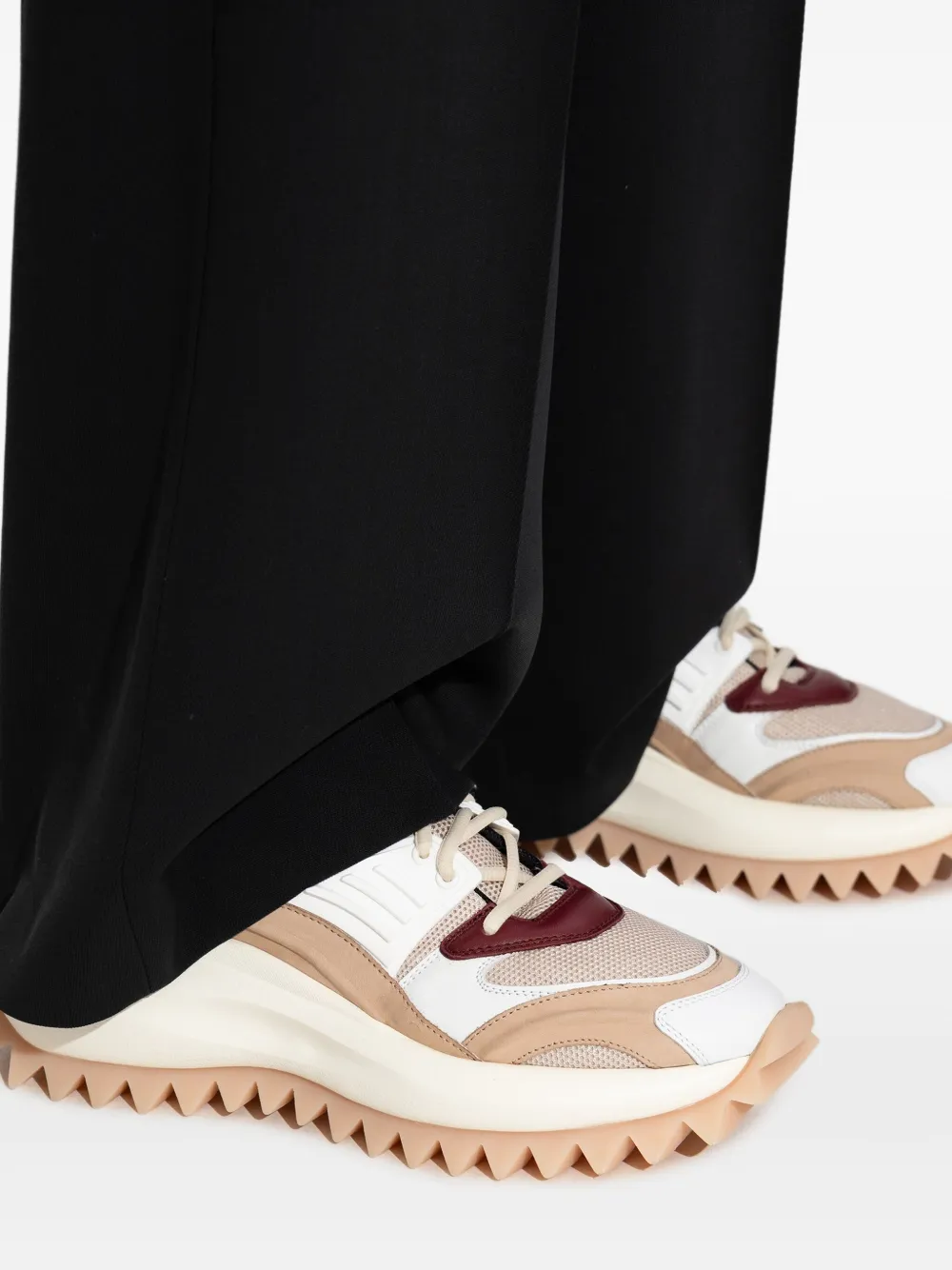 Vic Matie lace-up panelled sneakers Neutrals