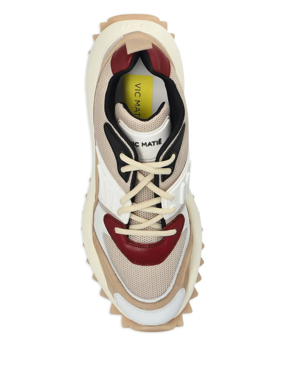 Vic Matie lace-up panelled sneakers Neutrals