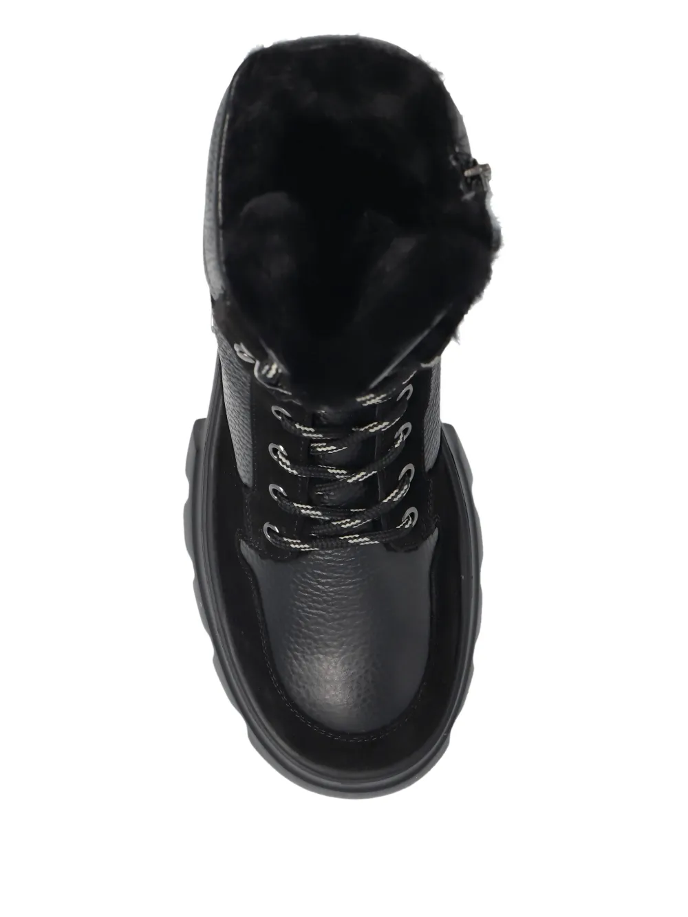 Bogner Lace-up Panelled Combat Boots In Black