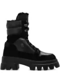BOGNER lace-up panelled combat boots - Black