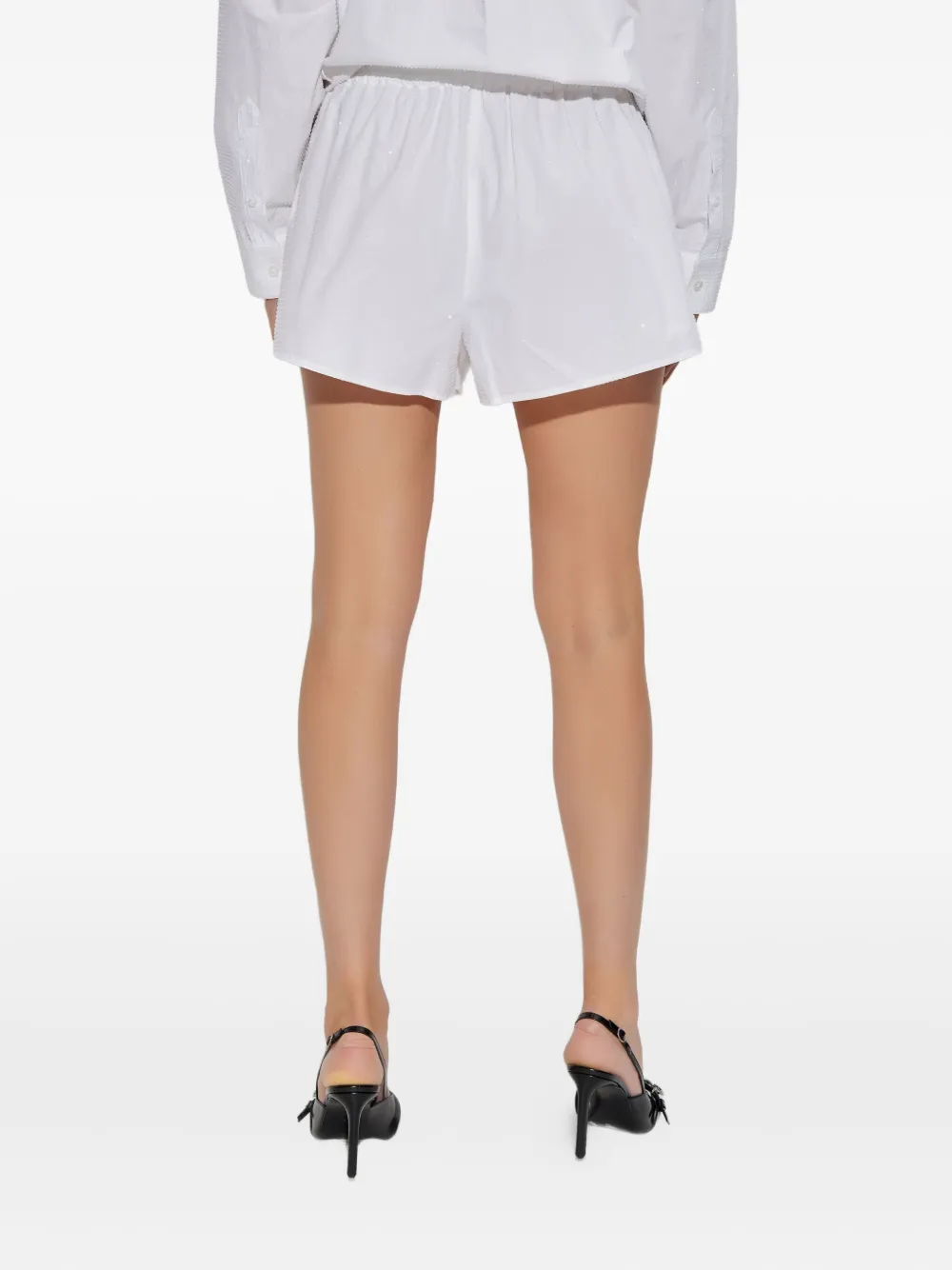 Alexander Wang Shorts verfraaid met kristallen Wit