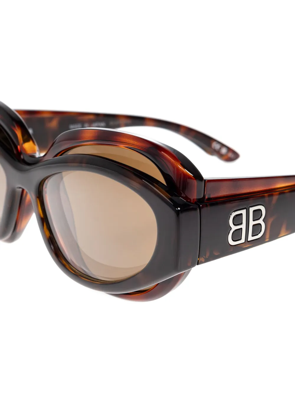 Balenciaga Eyewear double-frame oval-shaped sunglasses Zwart