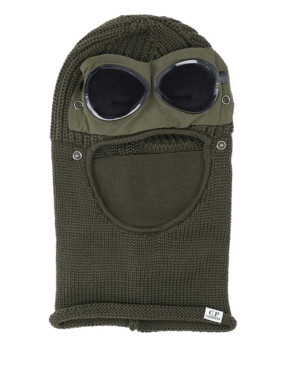 C.p. Company Wool Balaclava In Green