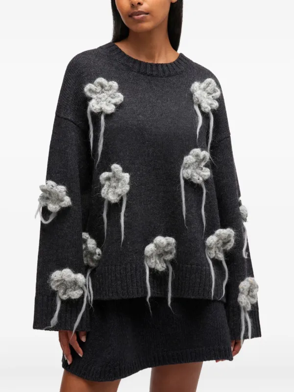 pillings flower crochet pullover グレー CROCHET PATTERN - the Cornflower Sweater - Lacy Flower Motif