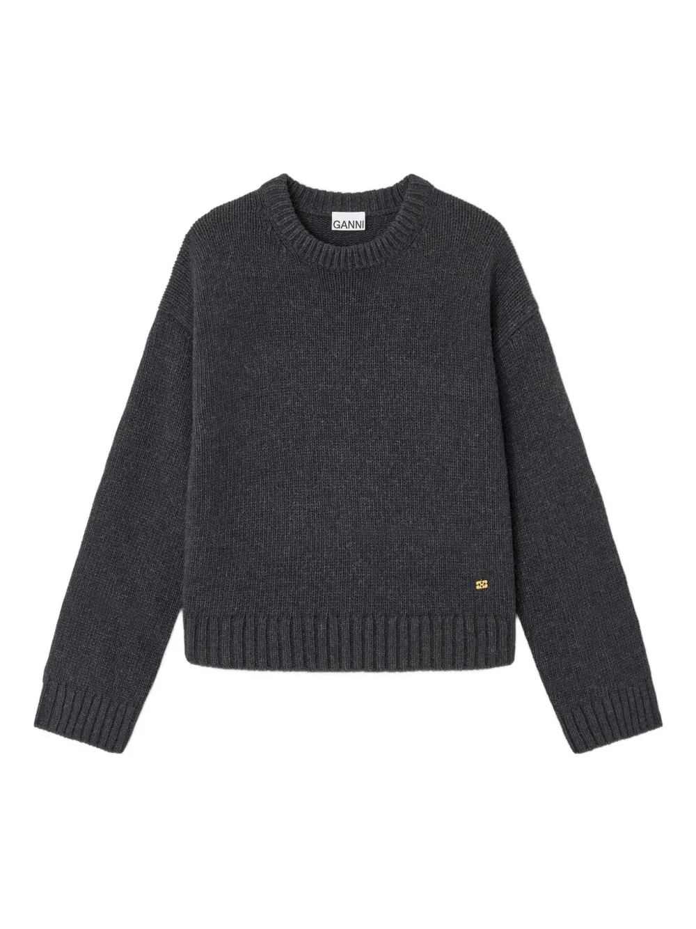 GANNI dropped-shoulders sweater | Grey | Image 1