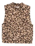 Semicouture leopard-print sleeveless top - Neutrals