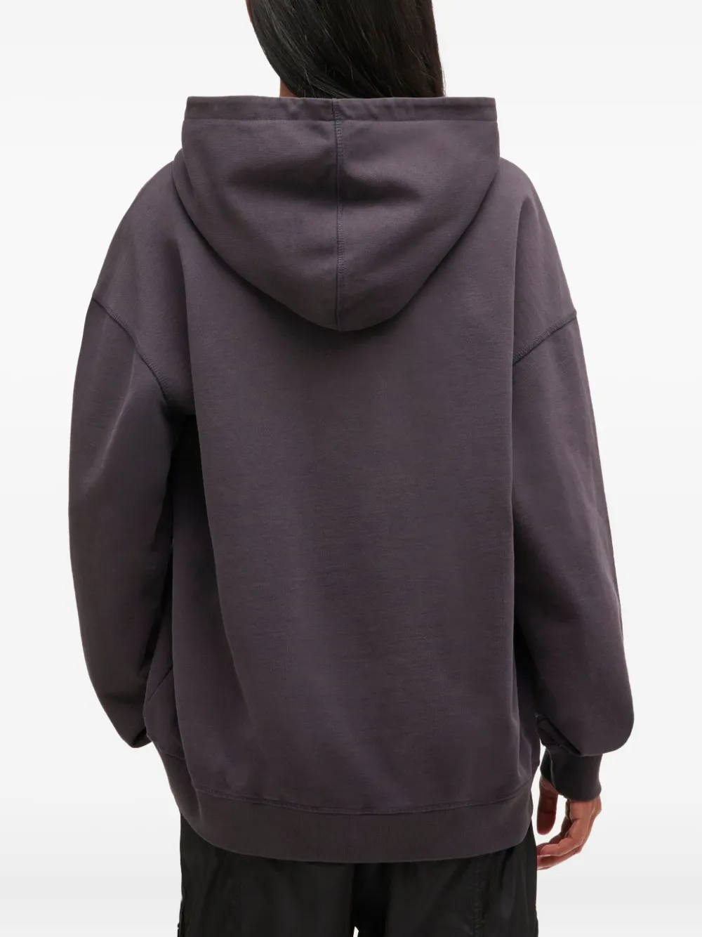 Ganni Isoli Oversized Hoodie With Graphic Puppy Print In Gray