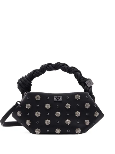 GANNI mini Bou flower-embellished stud tote bag