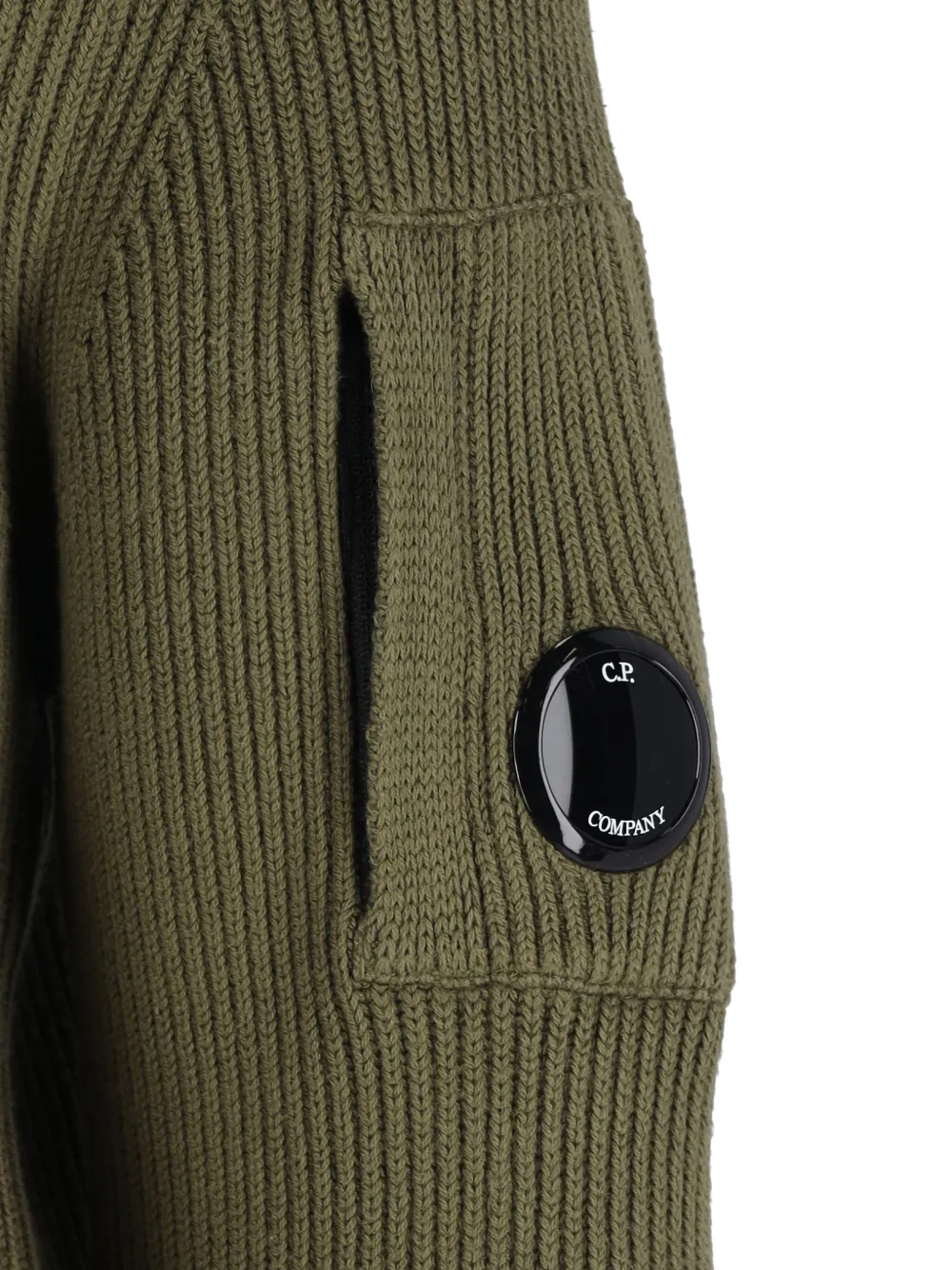 C.P. Company Geribbelde sweater met ronde hals Groen