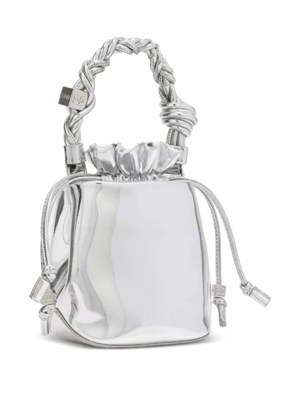 【GANNI 】SMALL KNOT BUCKET BAG Ganni Small Knot Bucket Bag In Black - 30% Off | Editorialist